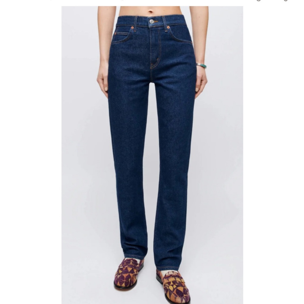 RE/done straight leg comfort jeans dark indigo
